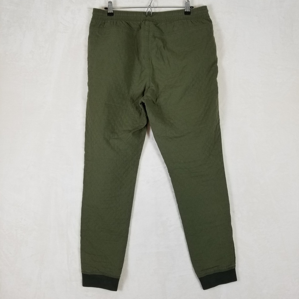 REI Co-op‎ Jogger Pants Mens Medium Olive Green Quilted Cotton Drawstring 266s - Picture 2 of 7